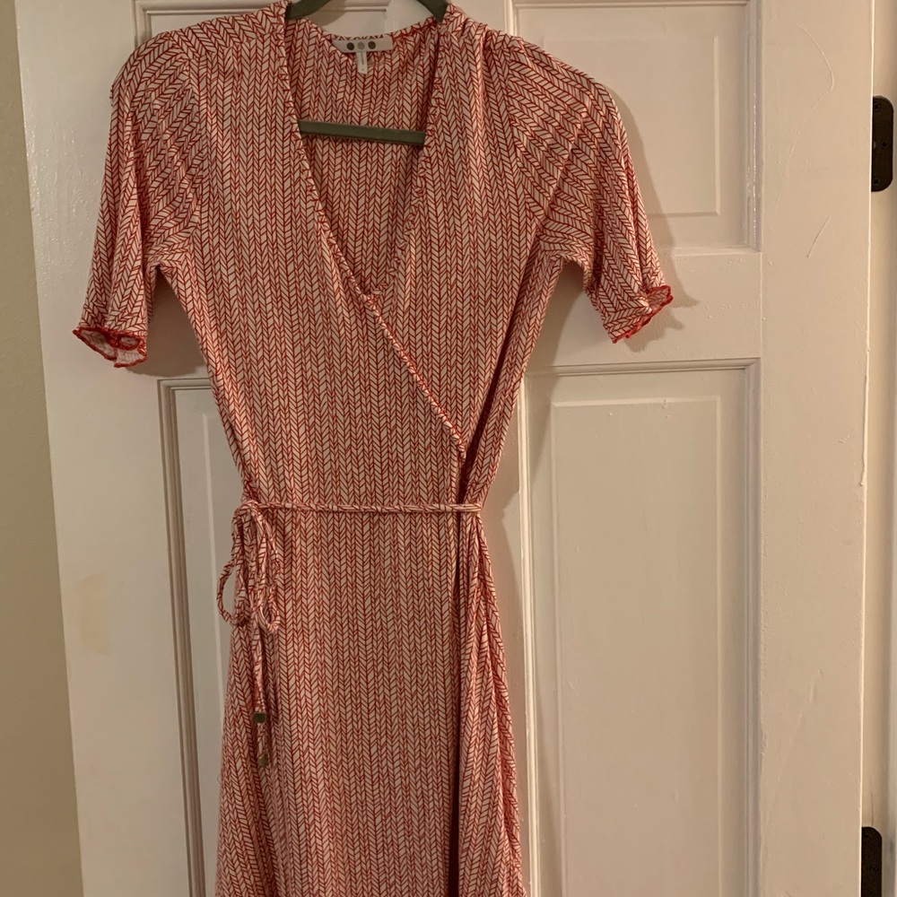 Three Dots casual dress in red and white Size S